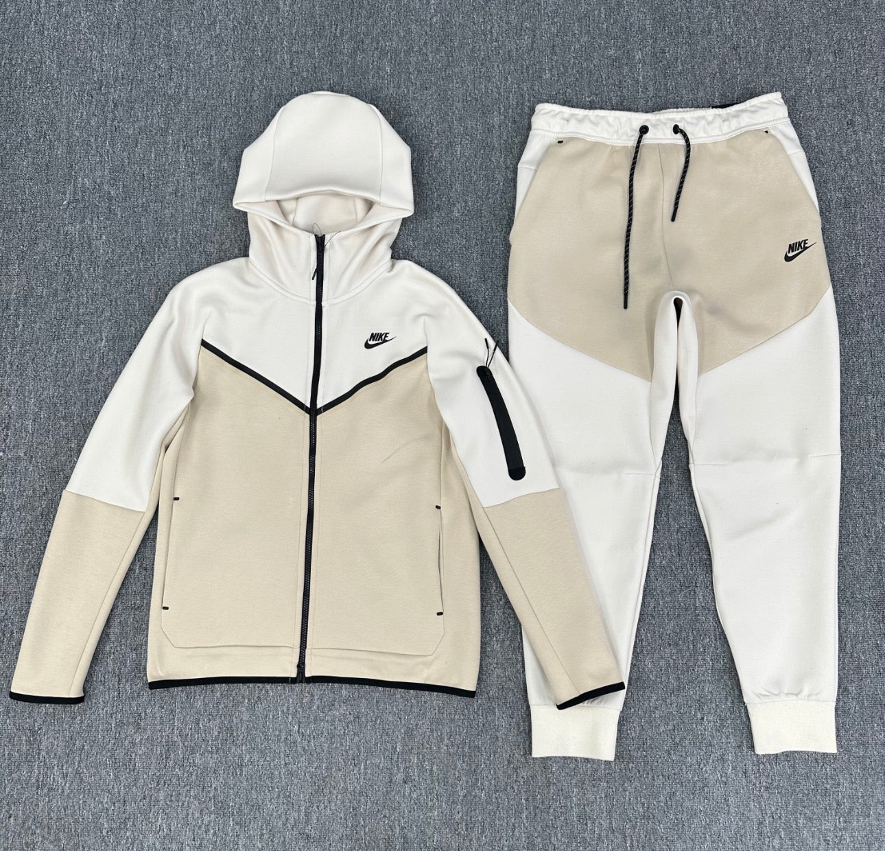 Beige Running Tracksuit