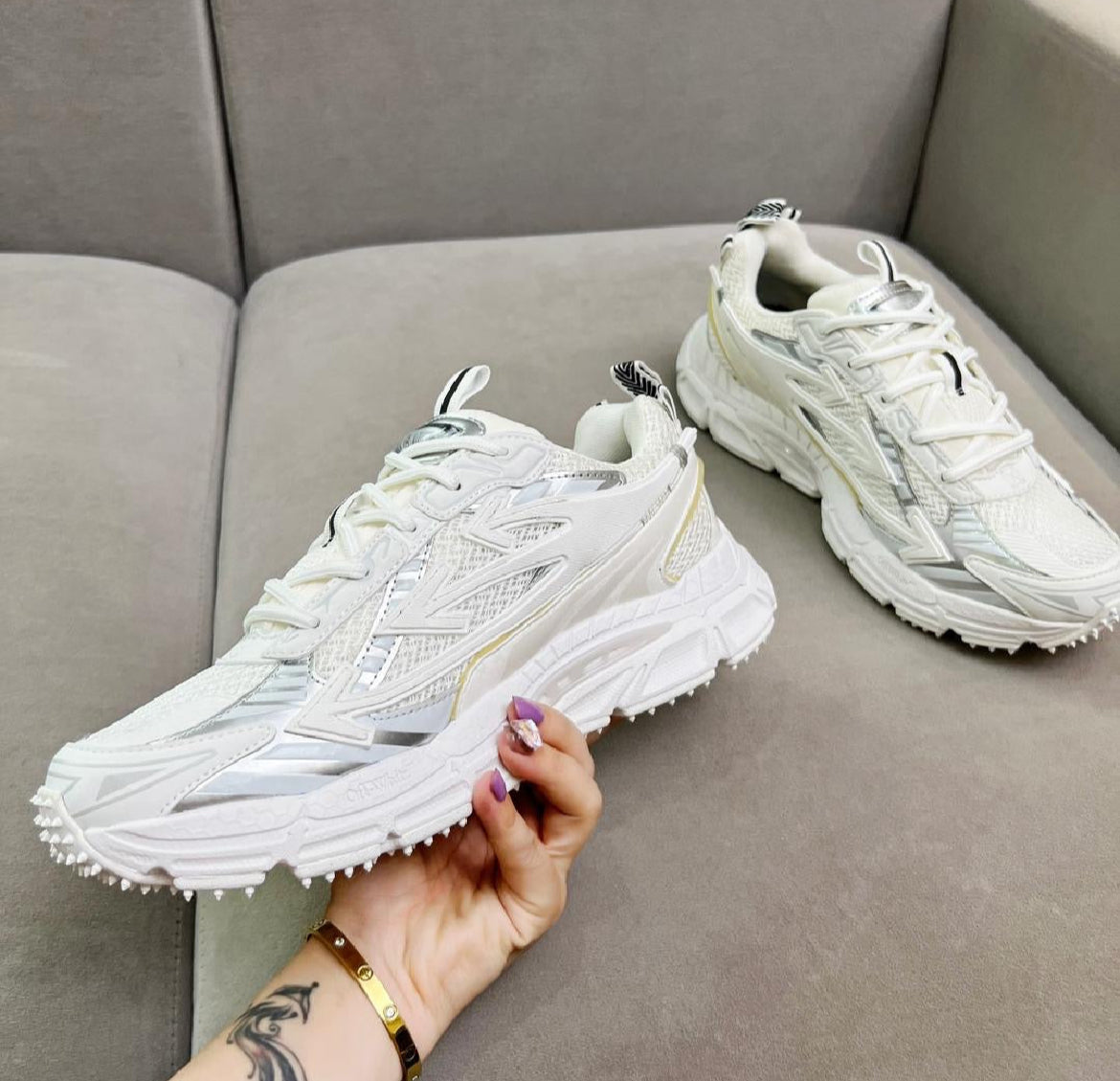 Be Right Back White Track Sneaker